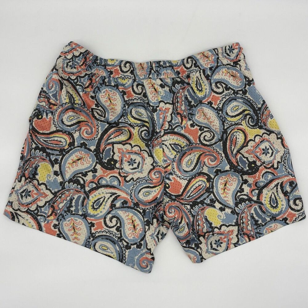 RSQ Men’s Paisley Swim Shorts Multicolor Size L Drawstring Pockets